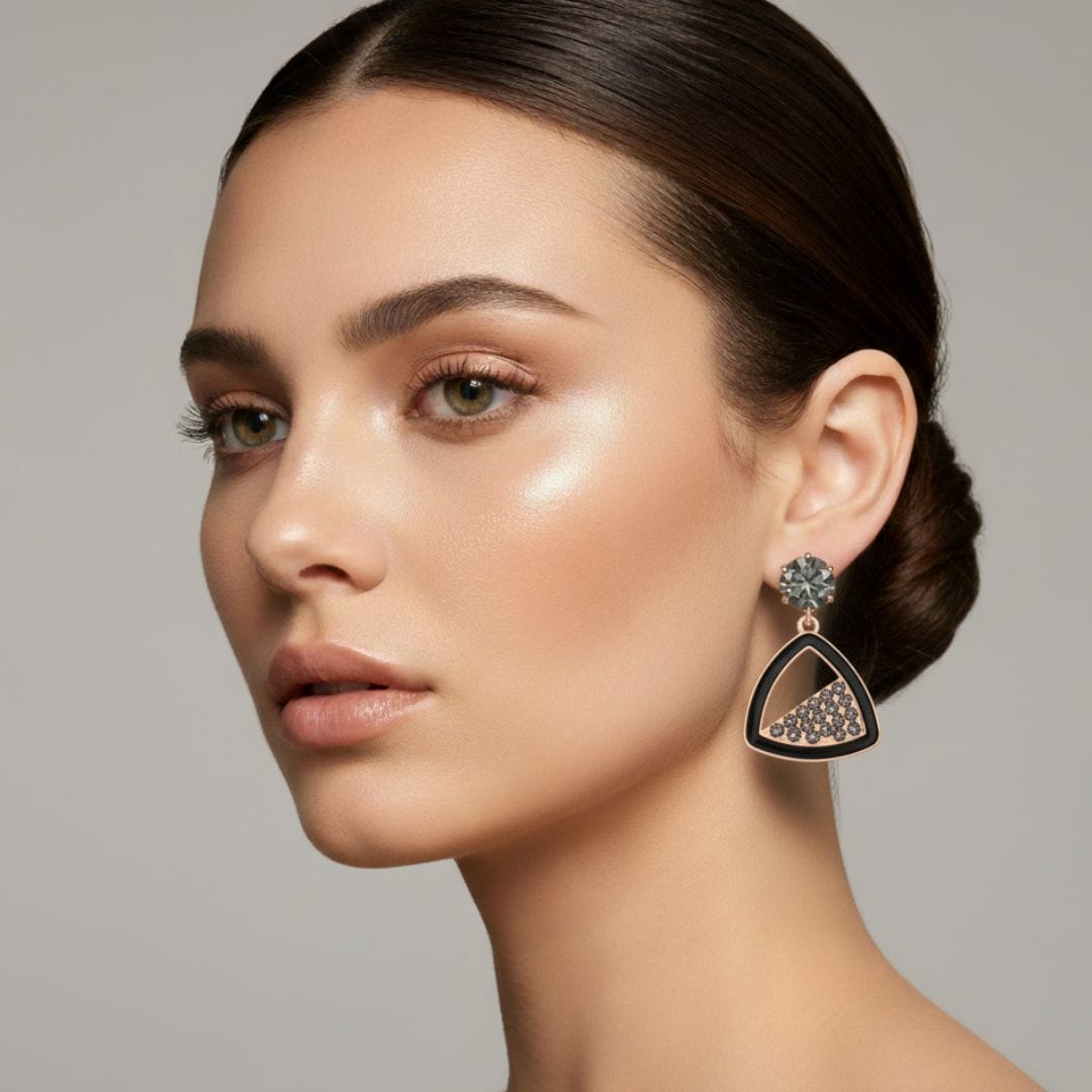 Geometric Triangle Drop Earrings
