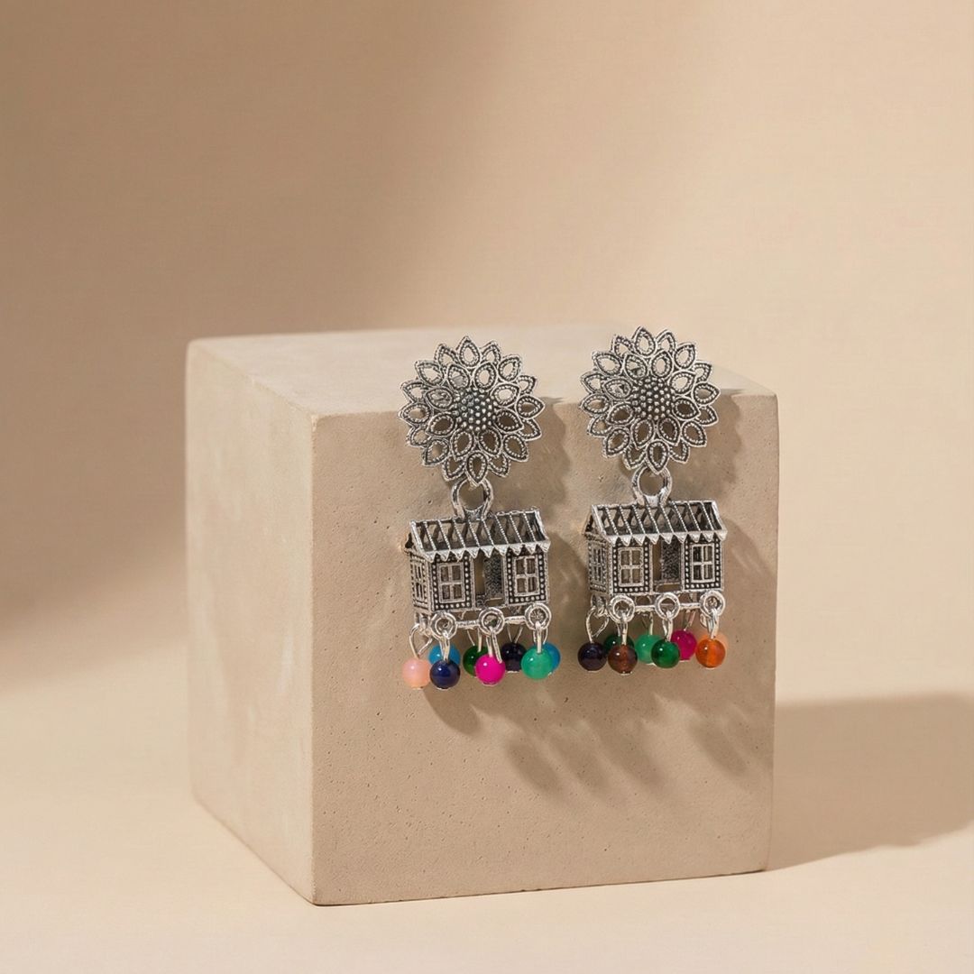 Boho Village House Chandelier Earrings