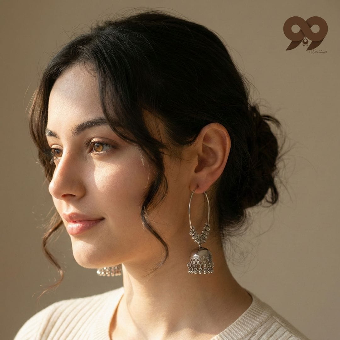 Royal Sunburst Meenakari Jhumkas