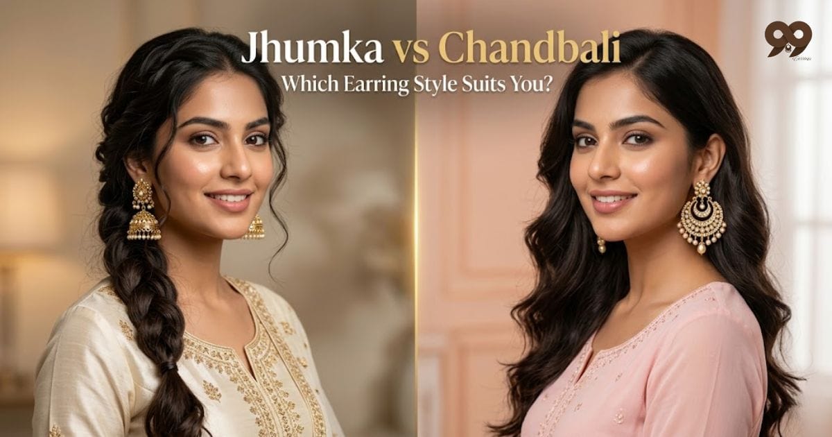 Read more about the article Jhumka Earrings vs Chandbali Earrings: Which Style Actually Suits You?
