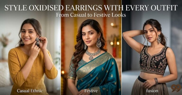 Read more about the article How to Style Oxidised Earrings with Every Indian Outfit
