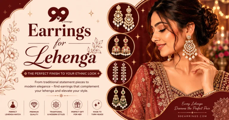 Read more about the article Earrings for Lehenga: The Complete Guide to Matching Every Colour and Style