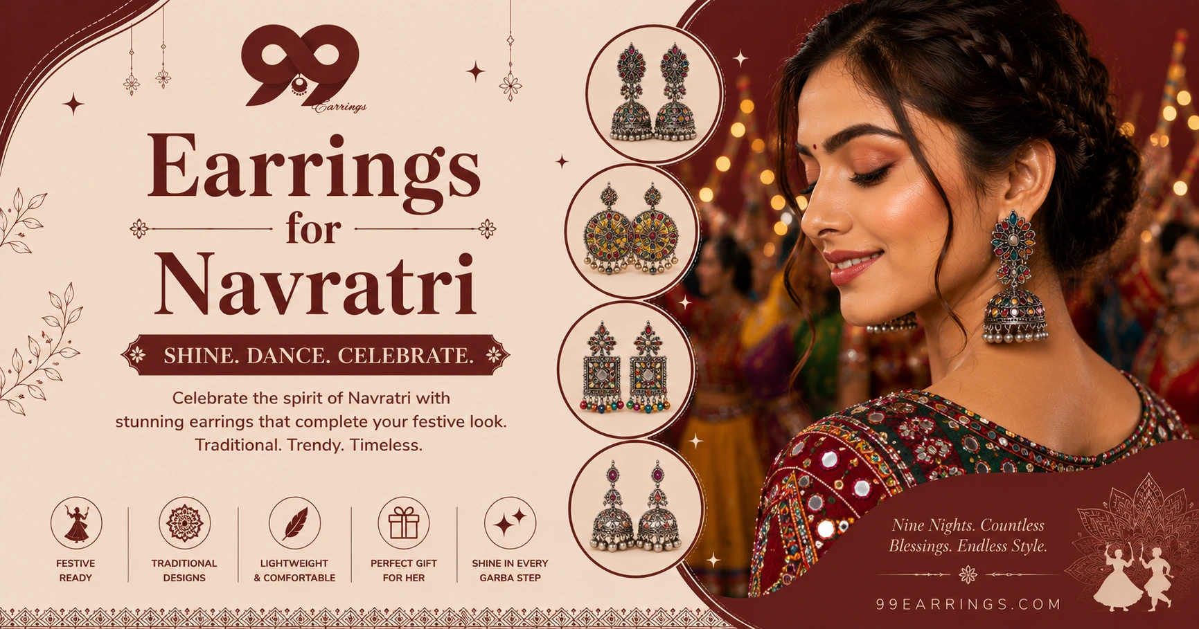 You are currently viewing Earrings for Navratri: The Complete Colour-Wise Guide for All 9 Days